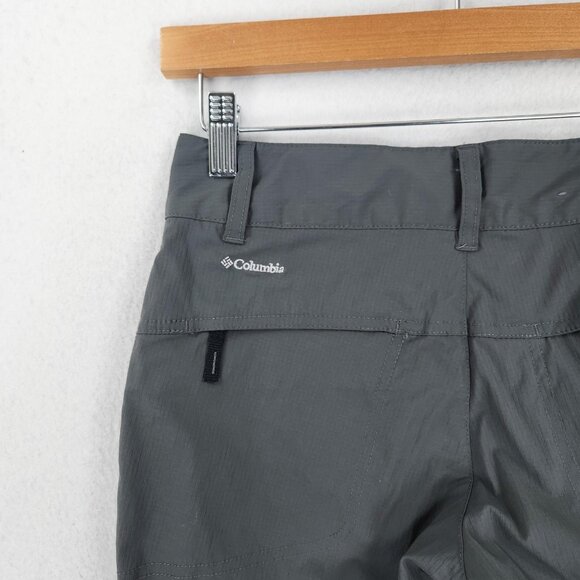 Columbia Pants Womens 2 Gray Omni Shield Cargo Capri Crop Hiking Rip Stop Casual - Picture 8 of 12